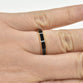Mens Band with Black Enamel 3.5mm Wide