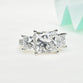 Lab Grown Diamonds Trilogy Ring with 3.5ct Princess Cut