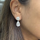16ct Lab Grown Diamond Round and Pear Shaped Dress Earrings
