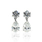 16ct Lab Grown Diamond Round and Pear Shaped Dress Earrings