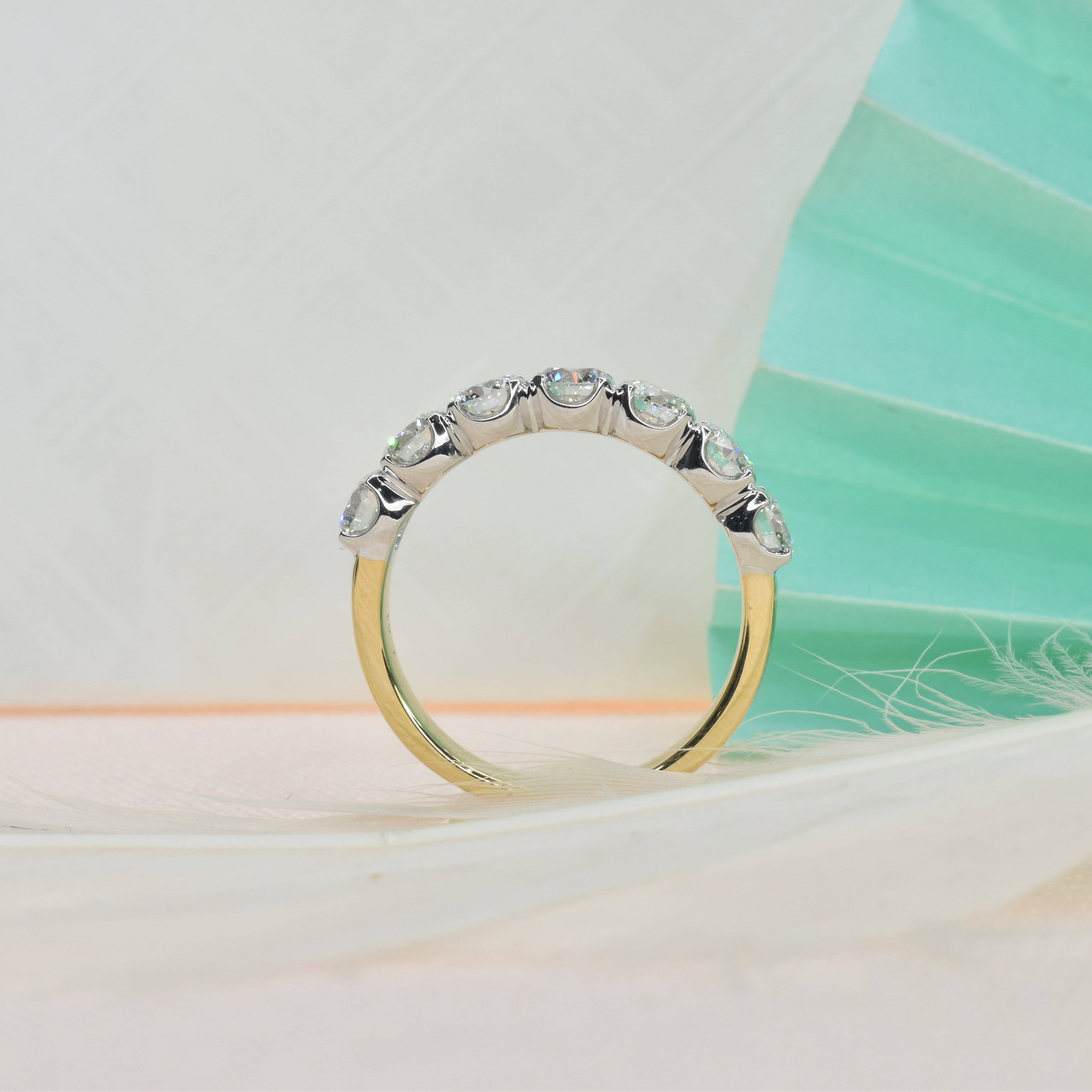 Half Eternity Band With 3.9mm Round Diamonds