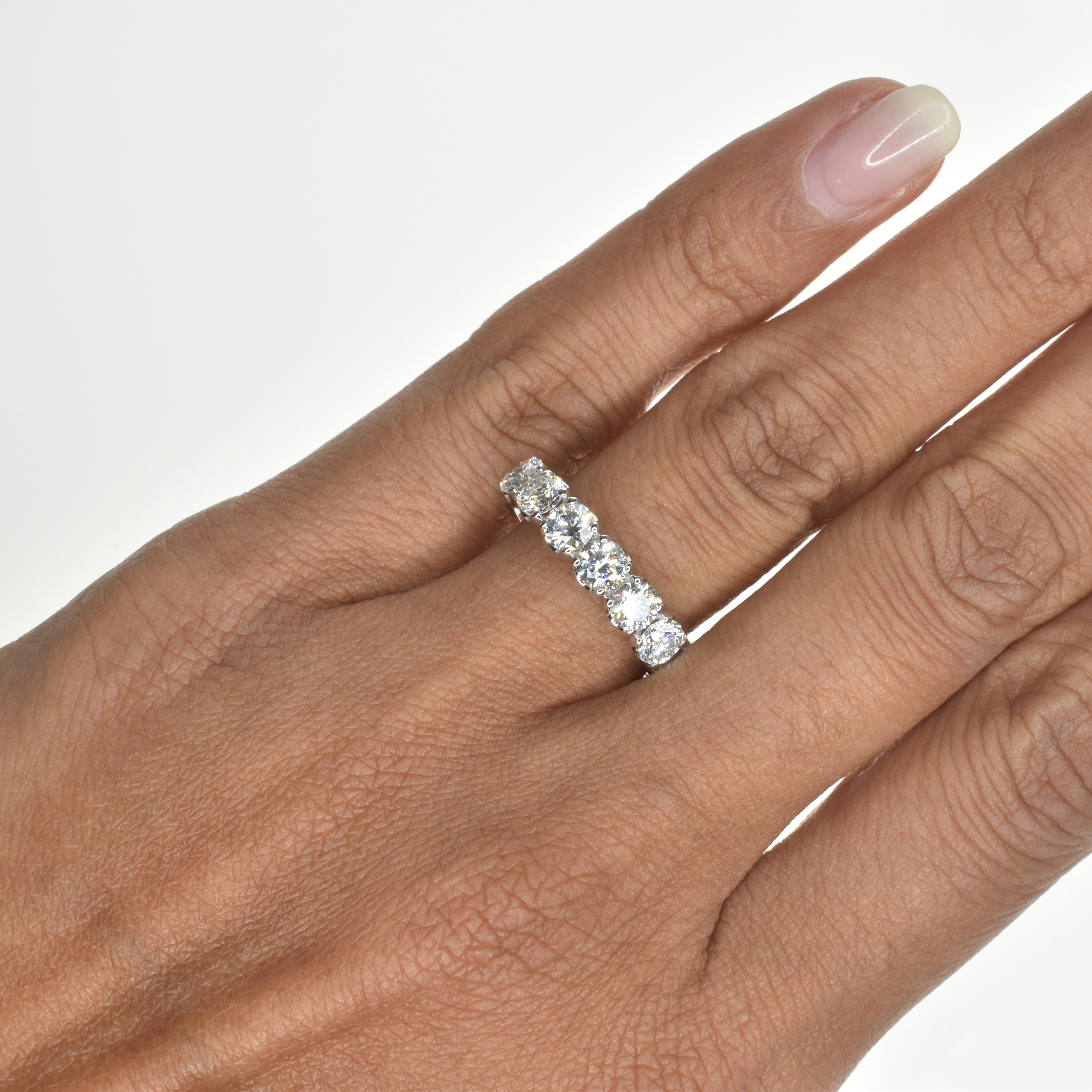 Half Eternity Band With 3.9mm Round Diamonds