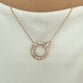 Interlocking necklace with Taper Diamonds