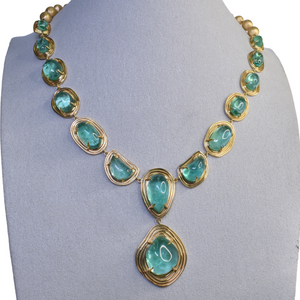 Cabochon Emerald Necklace