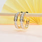 Lab Grown Diamond Hoops with Channel Set Round Diamonds