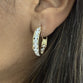Lab Grown Diamond Hoops with Channel Set Round Diamonds