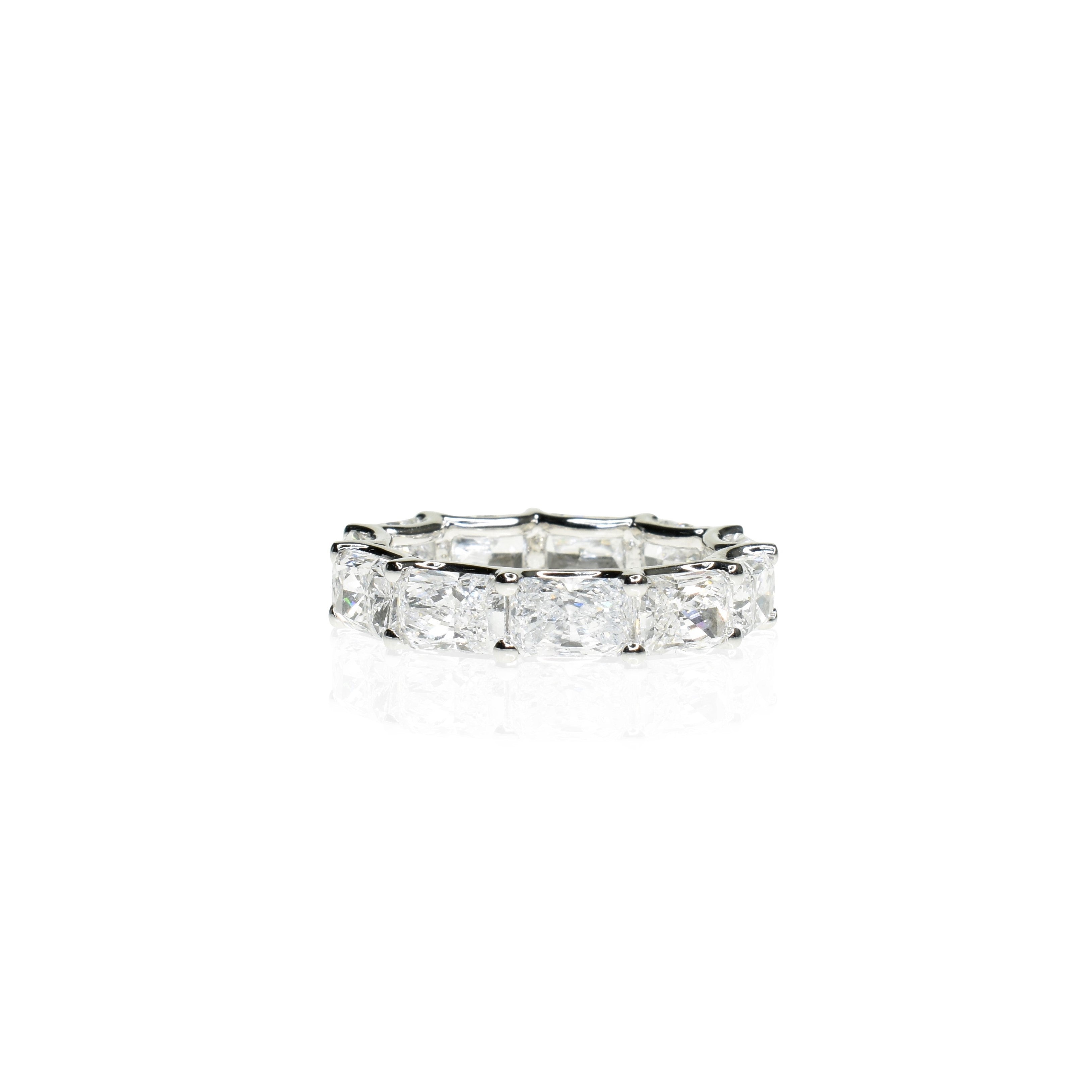 Sideways Radiant Cut Lab Grown Diamond Eternity Ring
