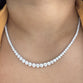 3 Prong Setting Lab Grown Diamond Tennis Necklace