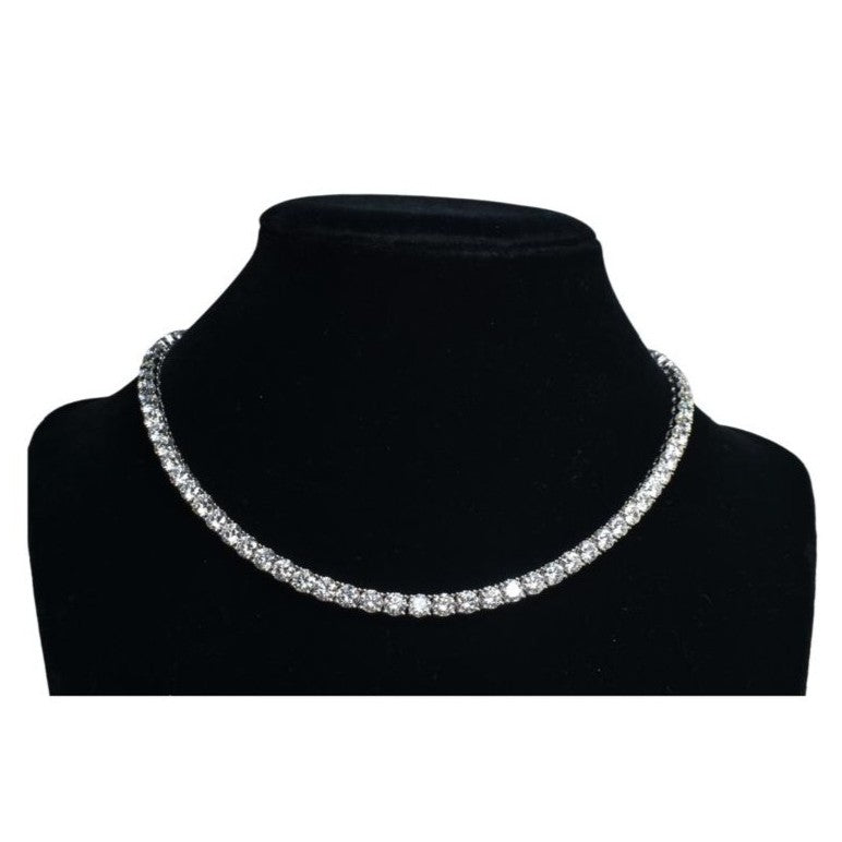 Round Diamond Tennis Necklace with Lab Grown Diamonds