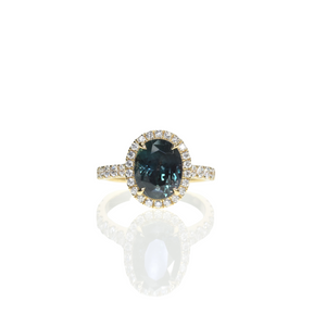 Blue Alexandrite Engagement Ring