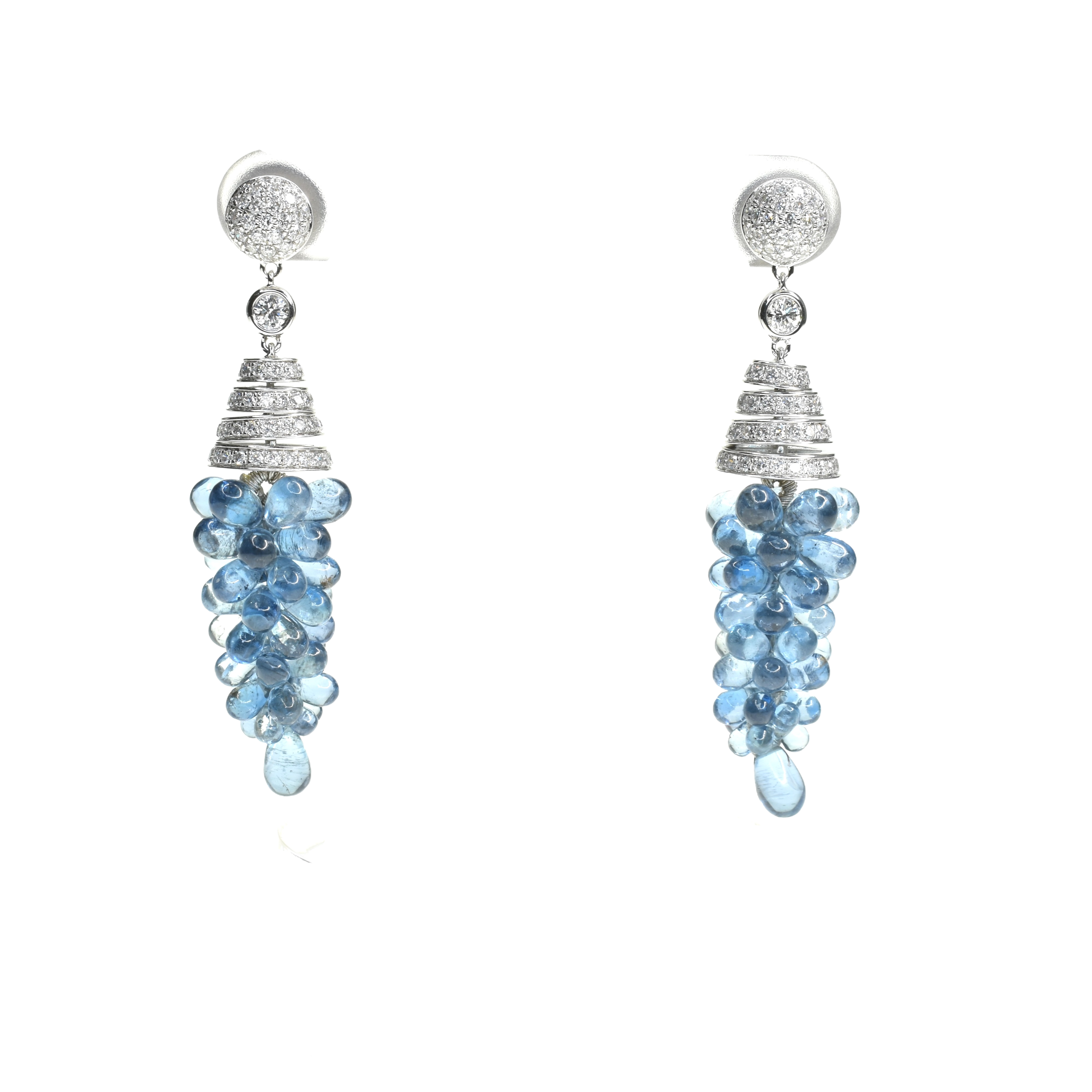 Santa Maria Aquamarine Briollette Drop Earrings