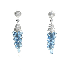 Santa Maria Aquamarine Briollette Drop Earrings