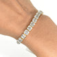 Bezel Set Tennis Bracelet with 0.40ct Asscher Cut Lab Grown Diamonds