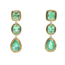Cabochon Emerald Drop Earrings