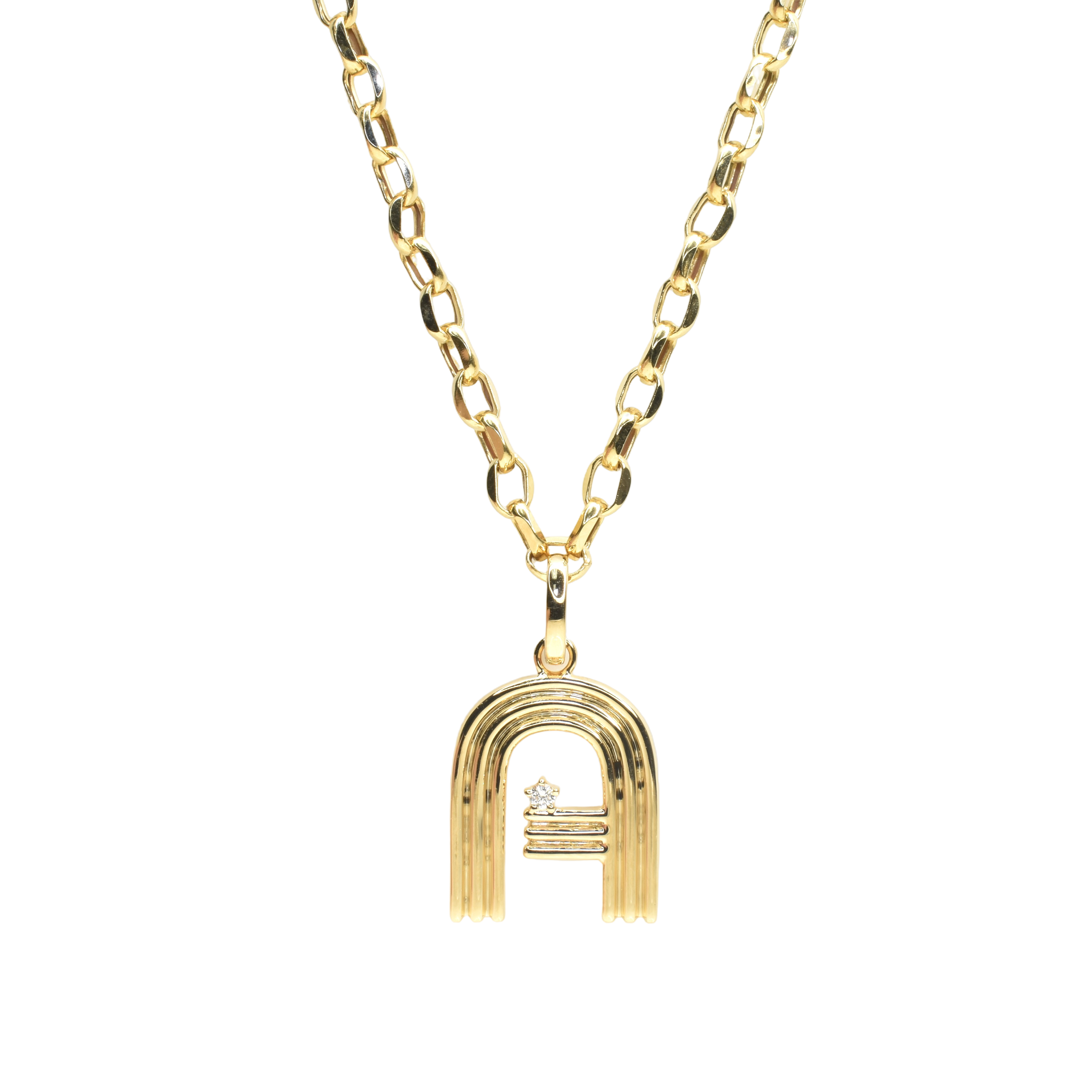Neon Font Letter A Pendant