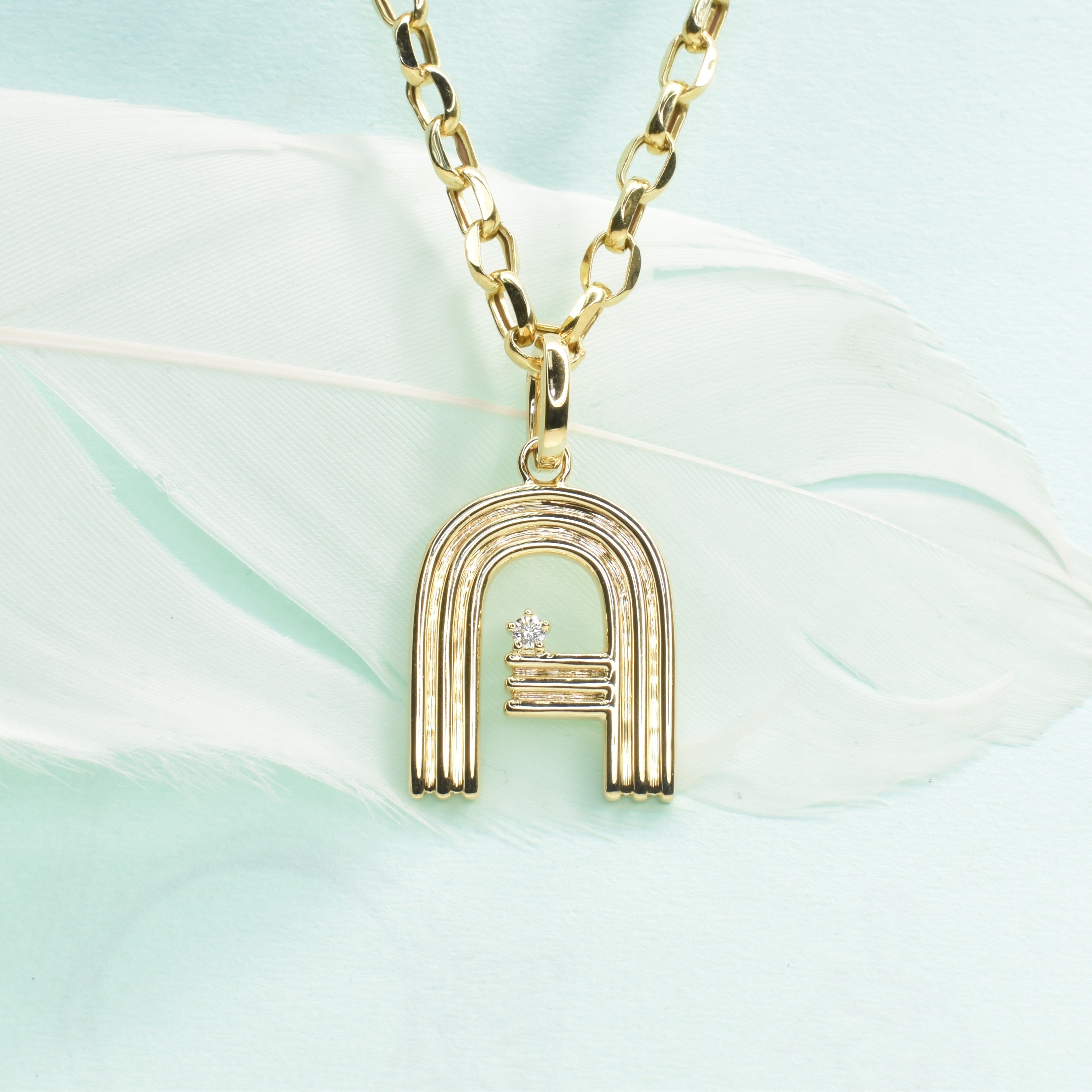Neon Font Letter A Pendant