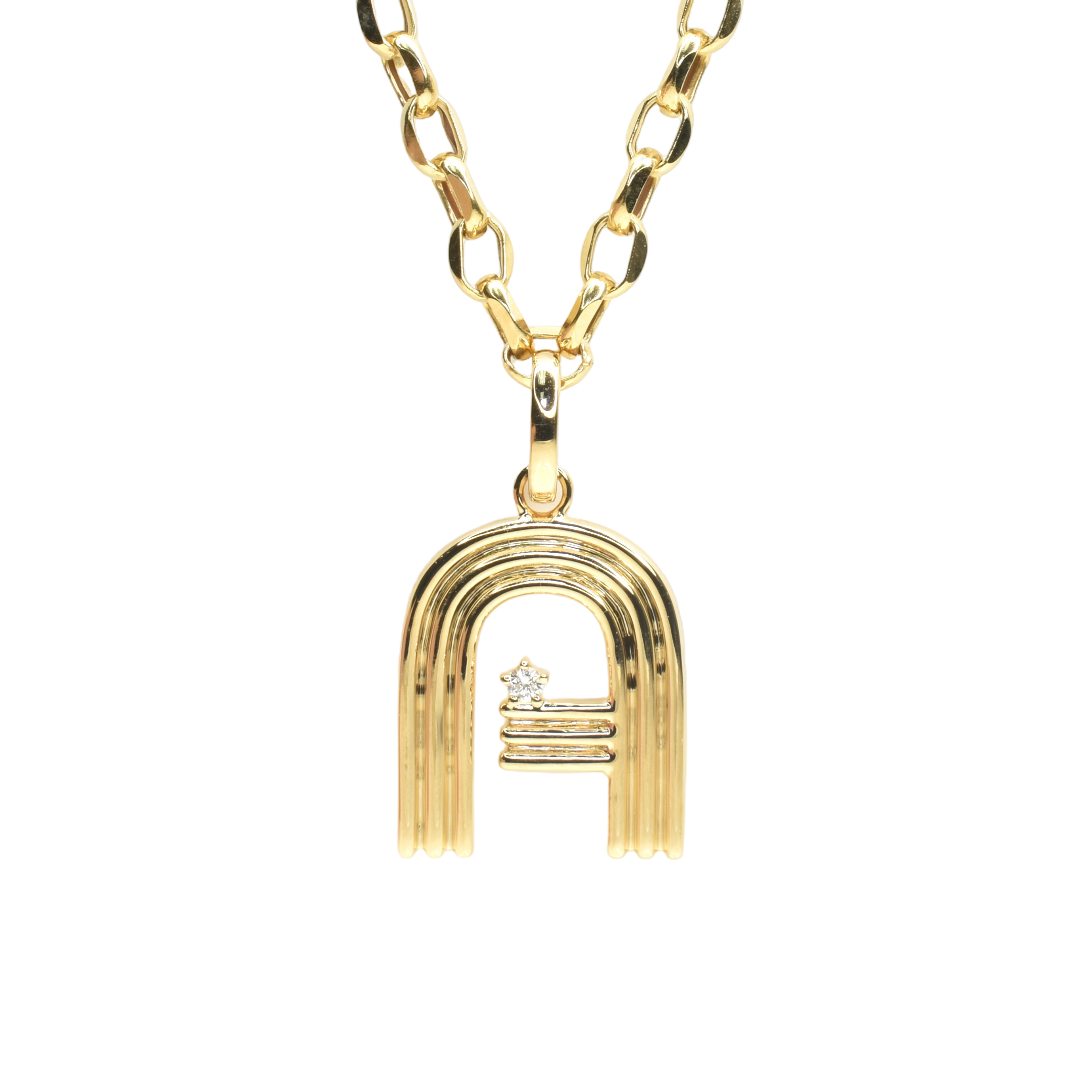 Neon Font Letter A Pendant