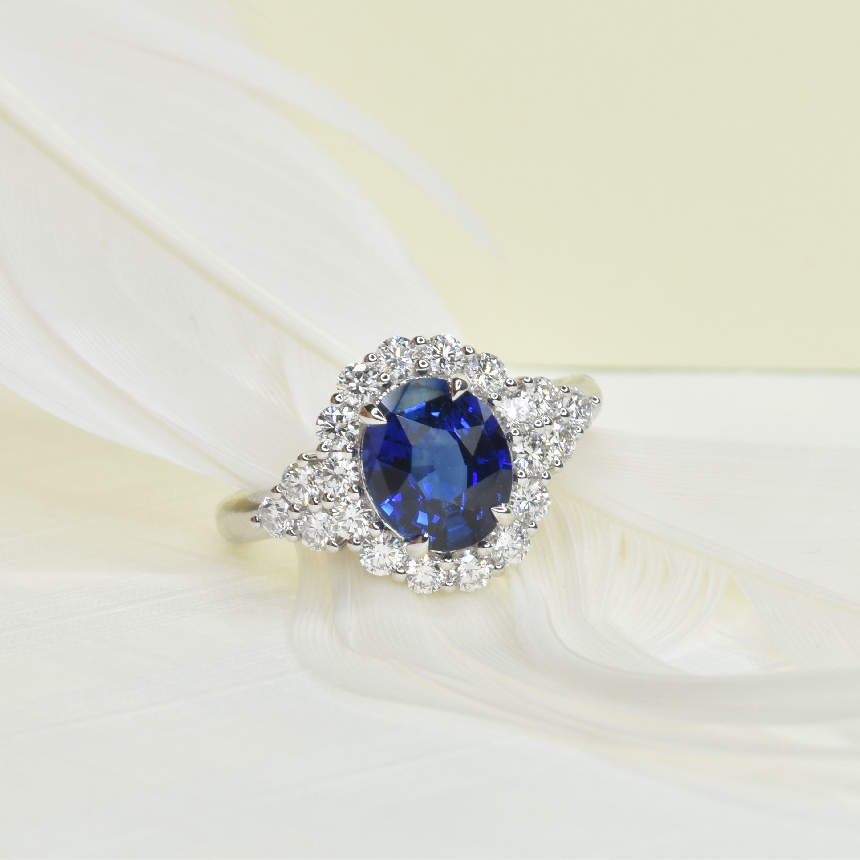 Oval Sapphire with Diamonds