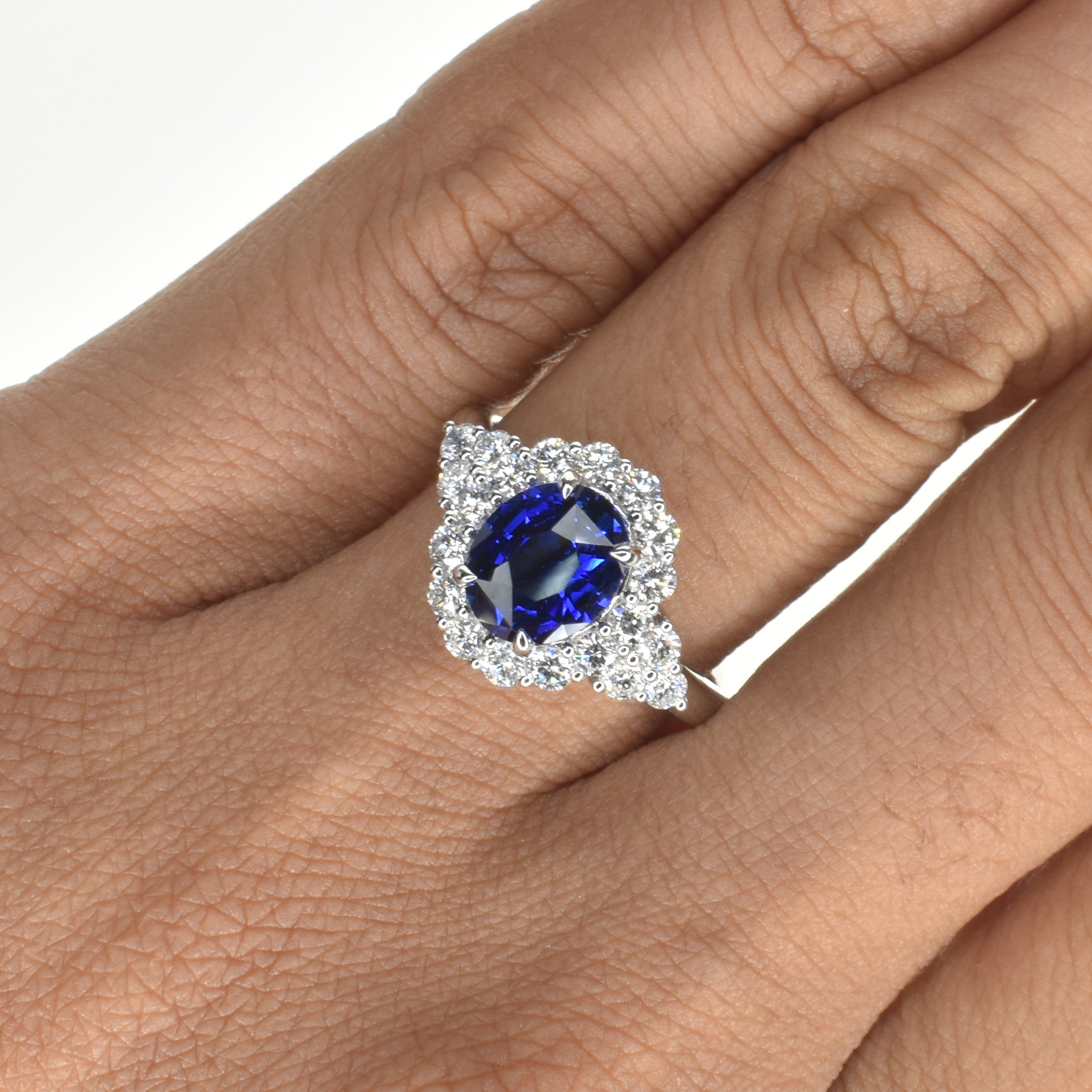 Oval Sapphire with Diamonds