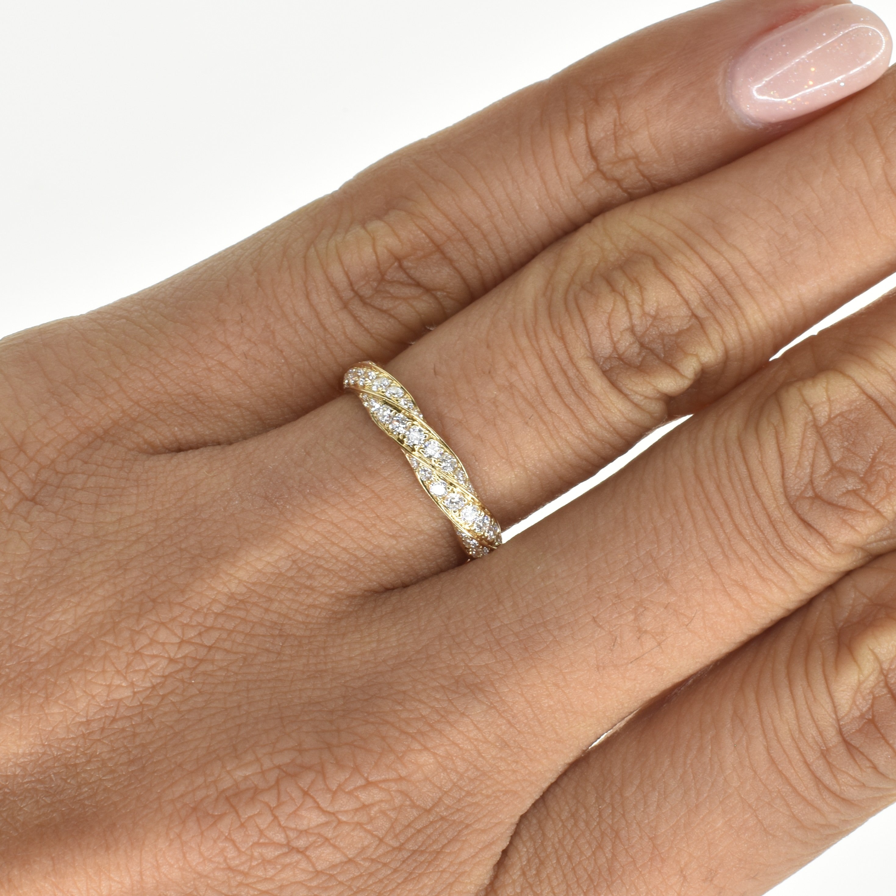 Twisted Pave Eternity Band