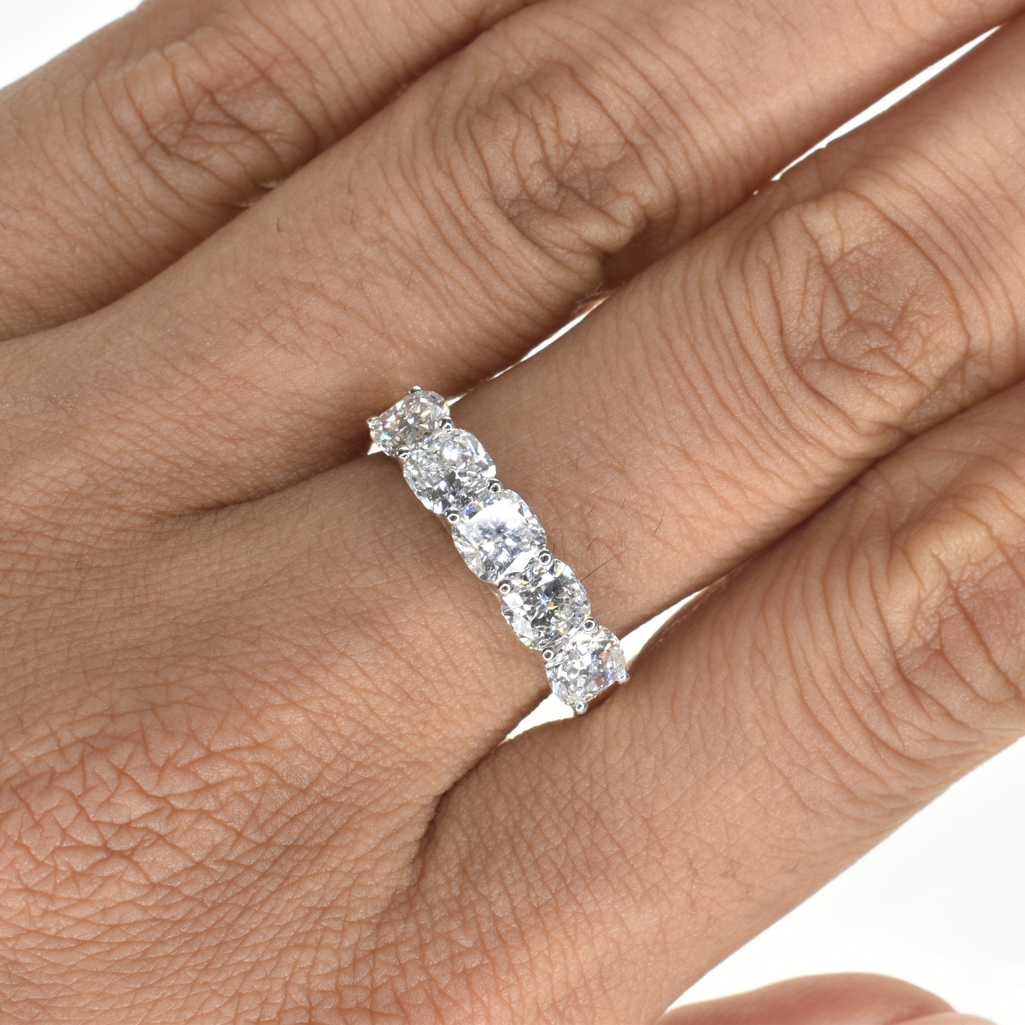 Lab Grown Square Cushion Diamond Band