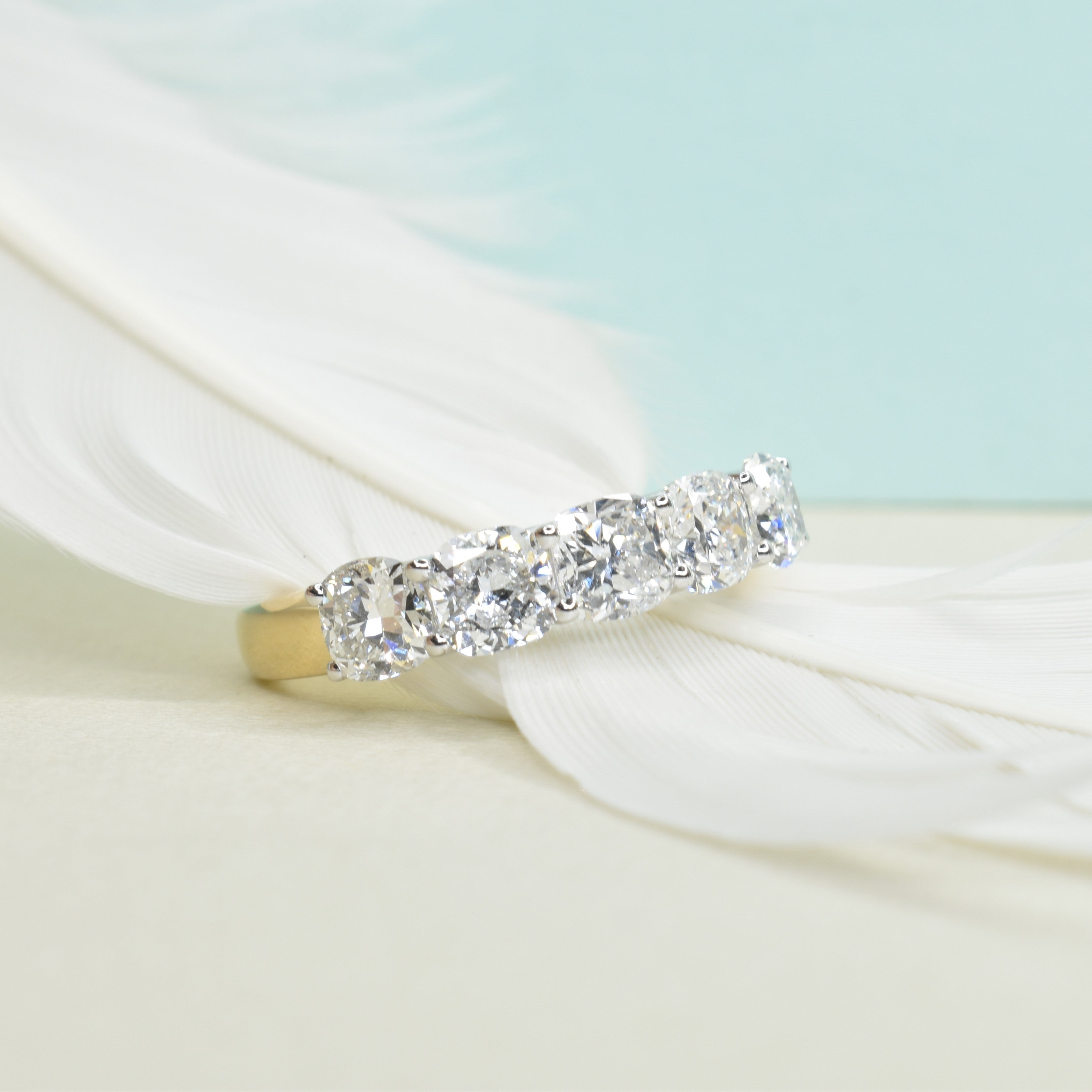 Lab Grown Square Cushion Diamond Band