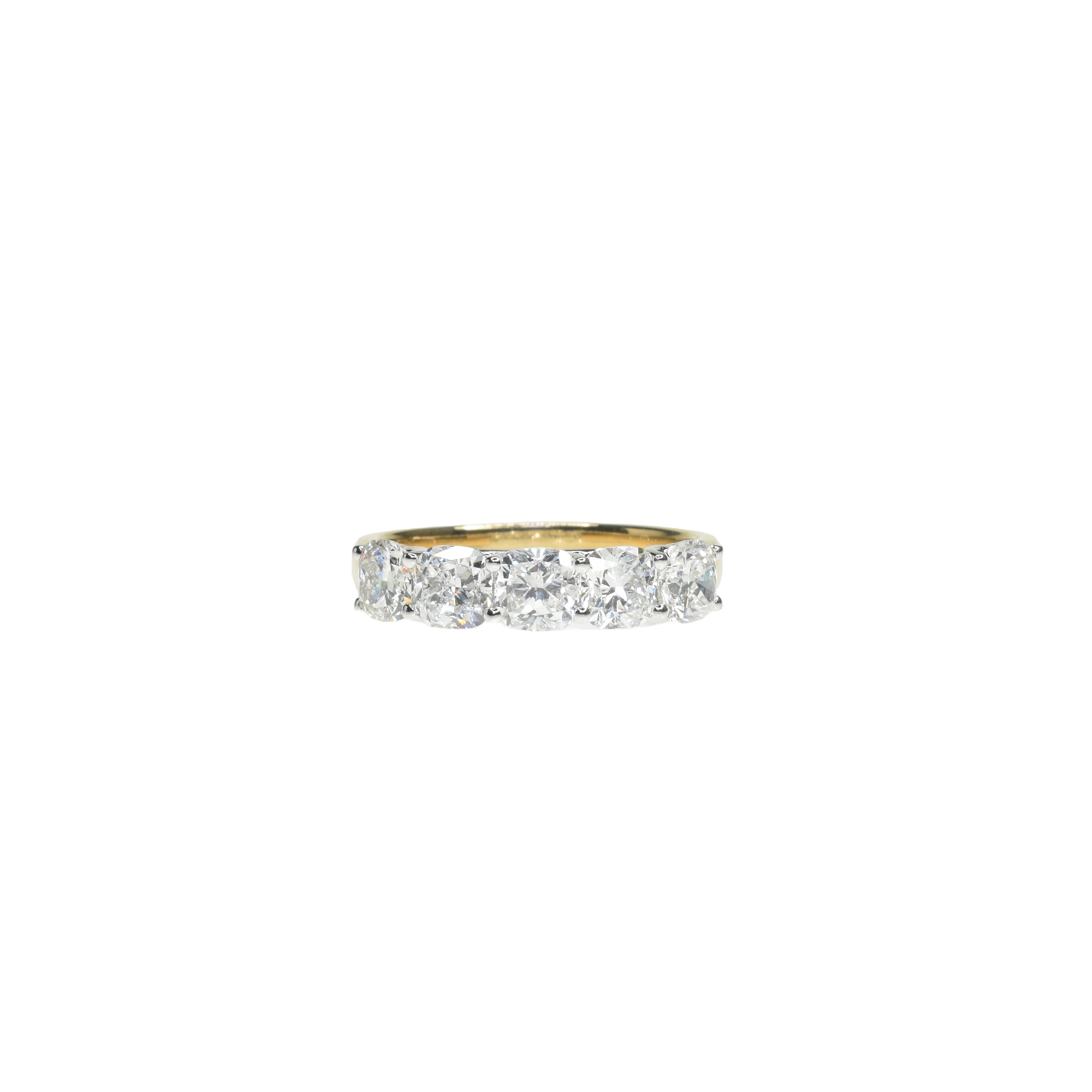 Lab Grown Square Cushion Diamond Band