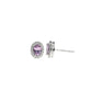 Unheated Pink-Purple Oval Sapphire Earrings