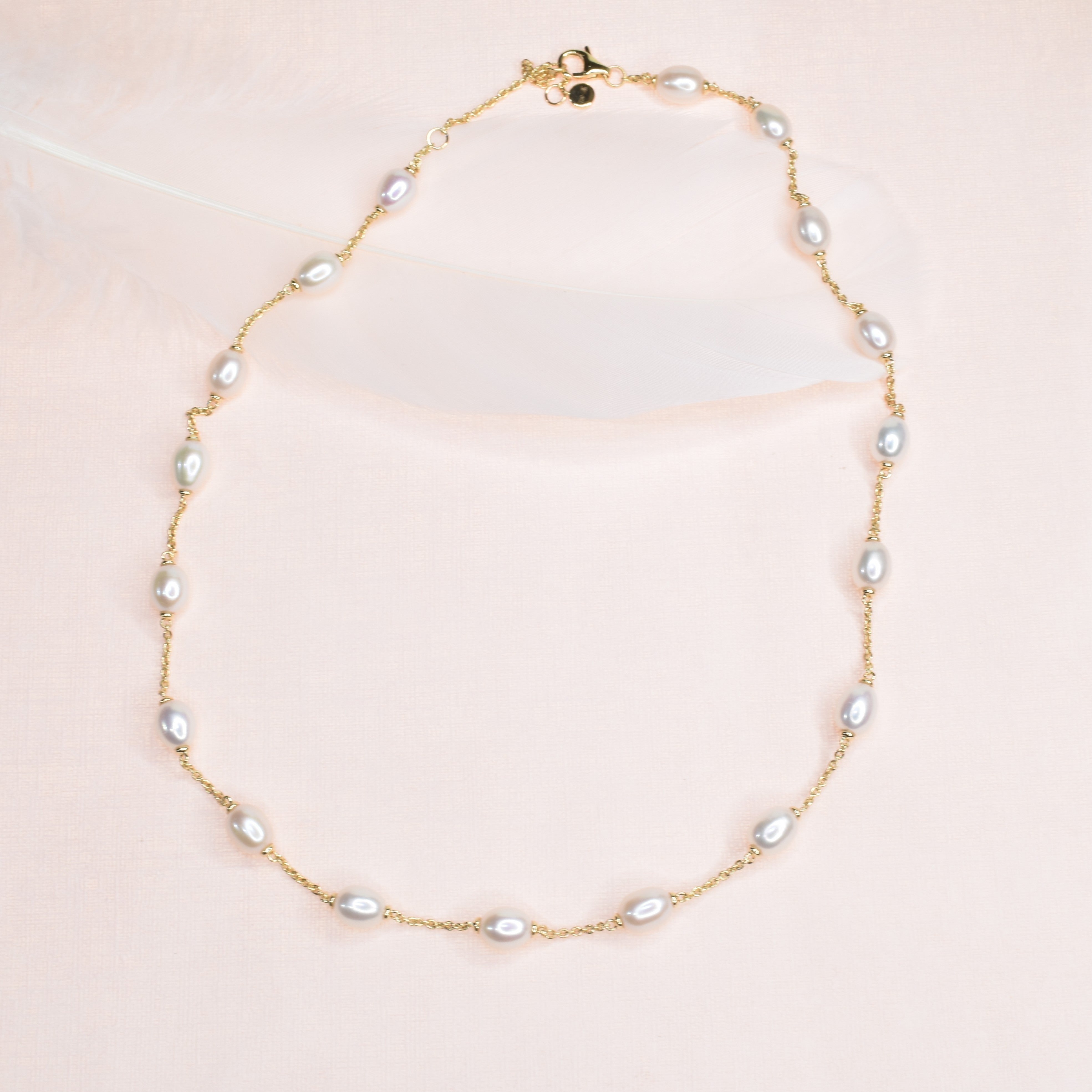 Egg Shape Akoya Pearl Necklace