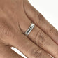 Curved 4mm Mens Wedding Band with Millgrain