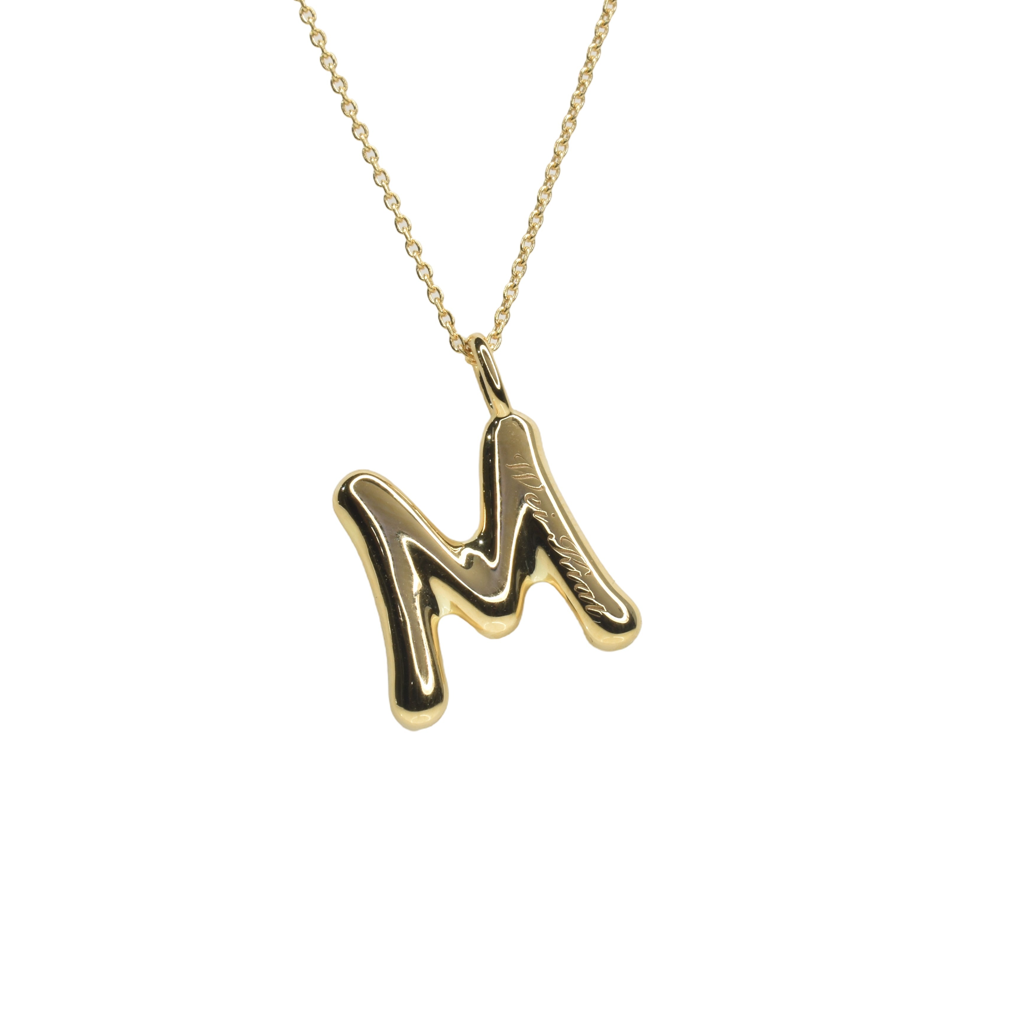 Bubble letter M Pendant