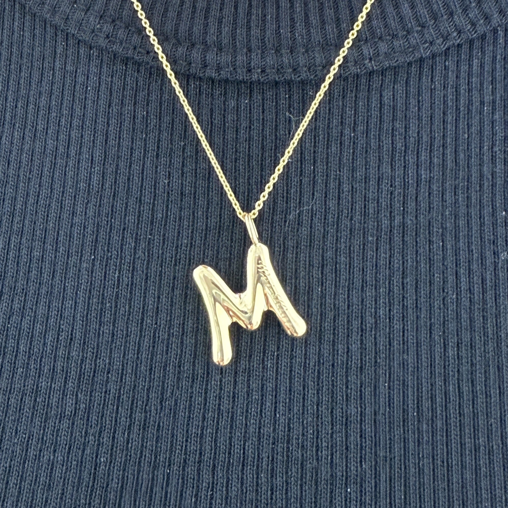 Bubble letter M Pendant