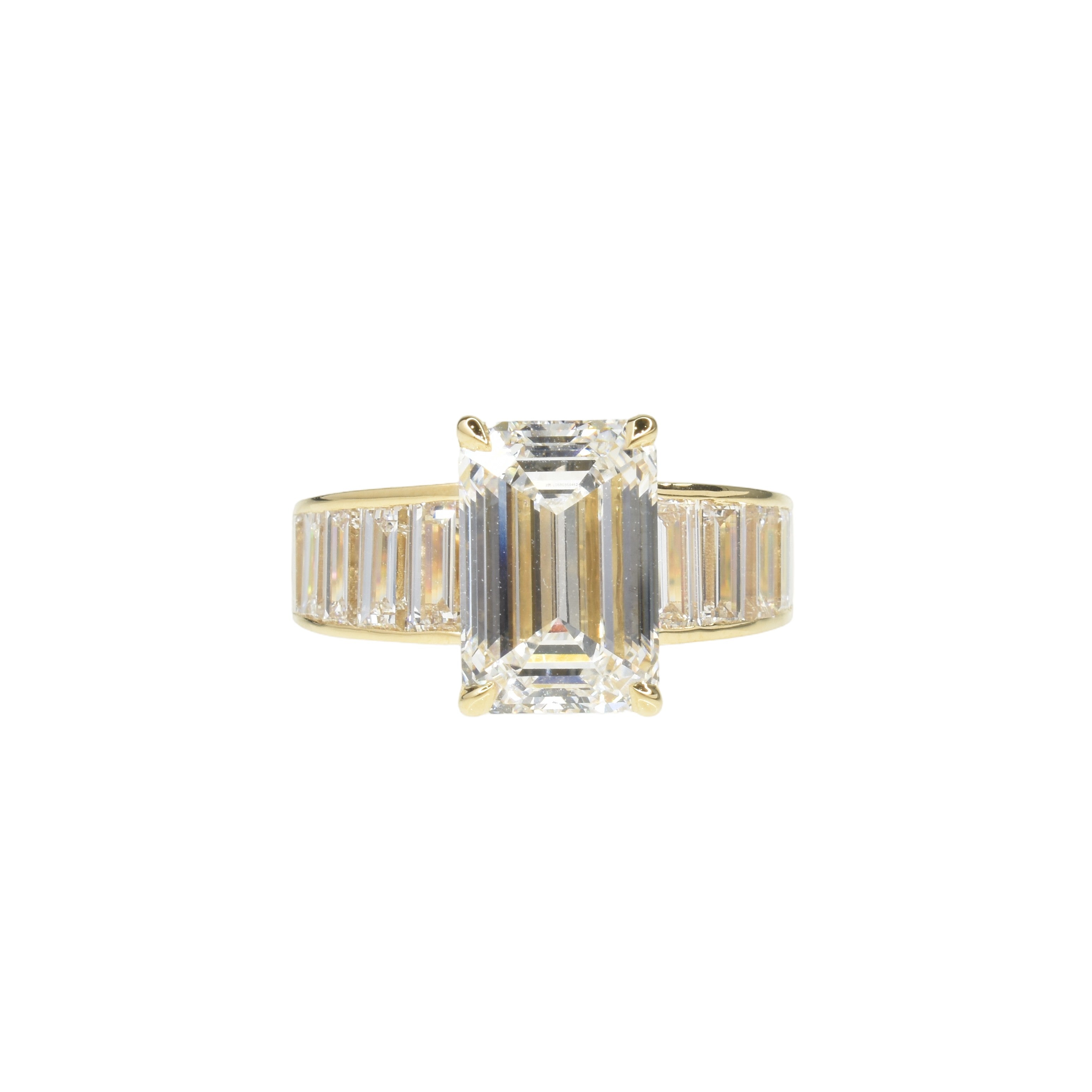 3ct Emerald Cut Diamond with Graduated Baguettes