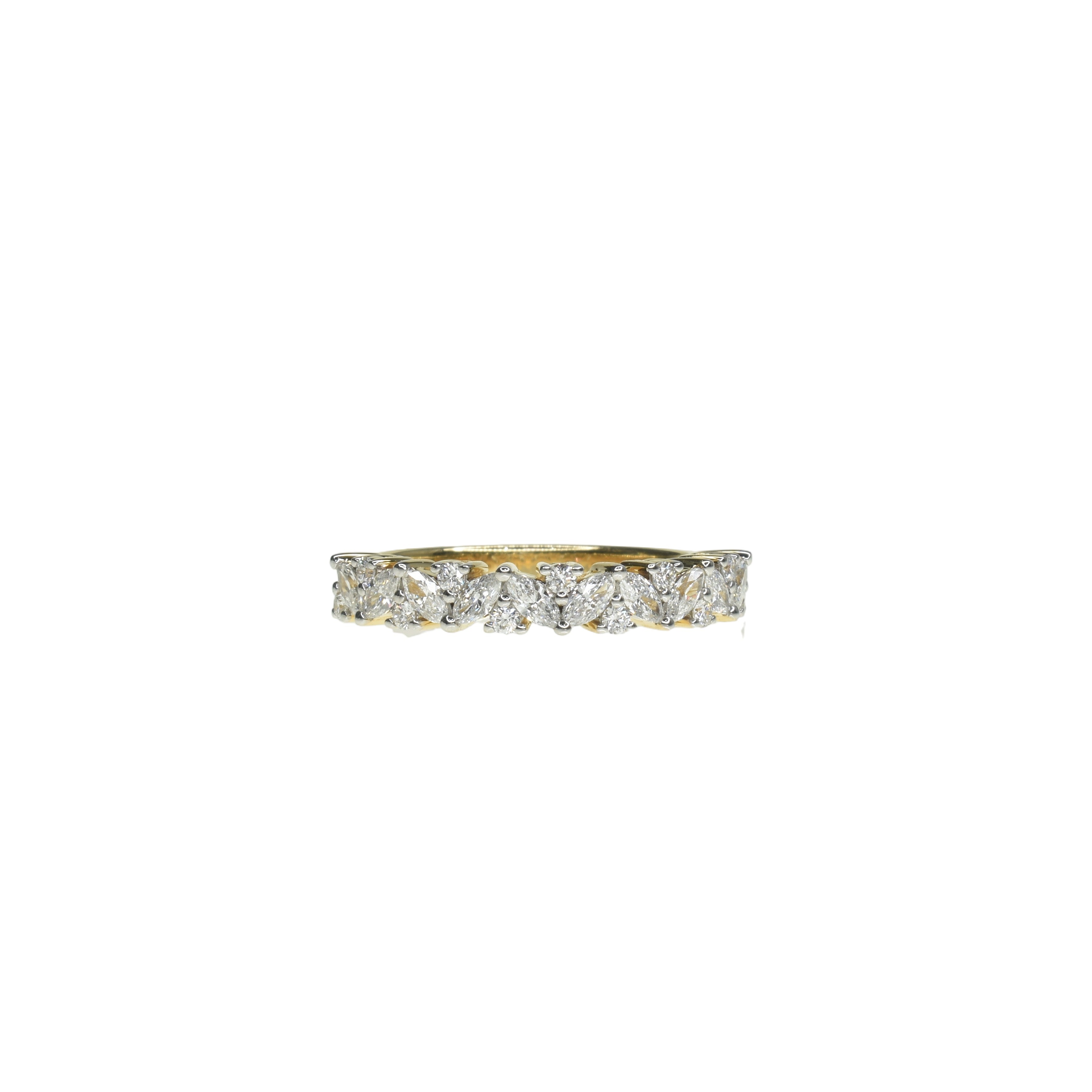 Marquise and Round Half Eternity Band