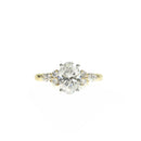 Oval Diamond Engagement Ring with Diamonds on Shoulder