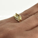 Fancy Intense Yellow Marquise Pinky Ring