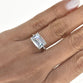 4ct Emerald Shape Lab Grown Diamond Engagement Ring in a East West Setting