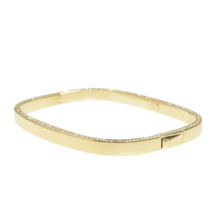 Square Bangle with Diamond Edges