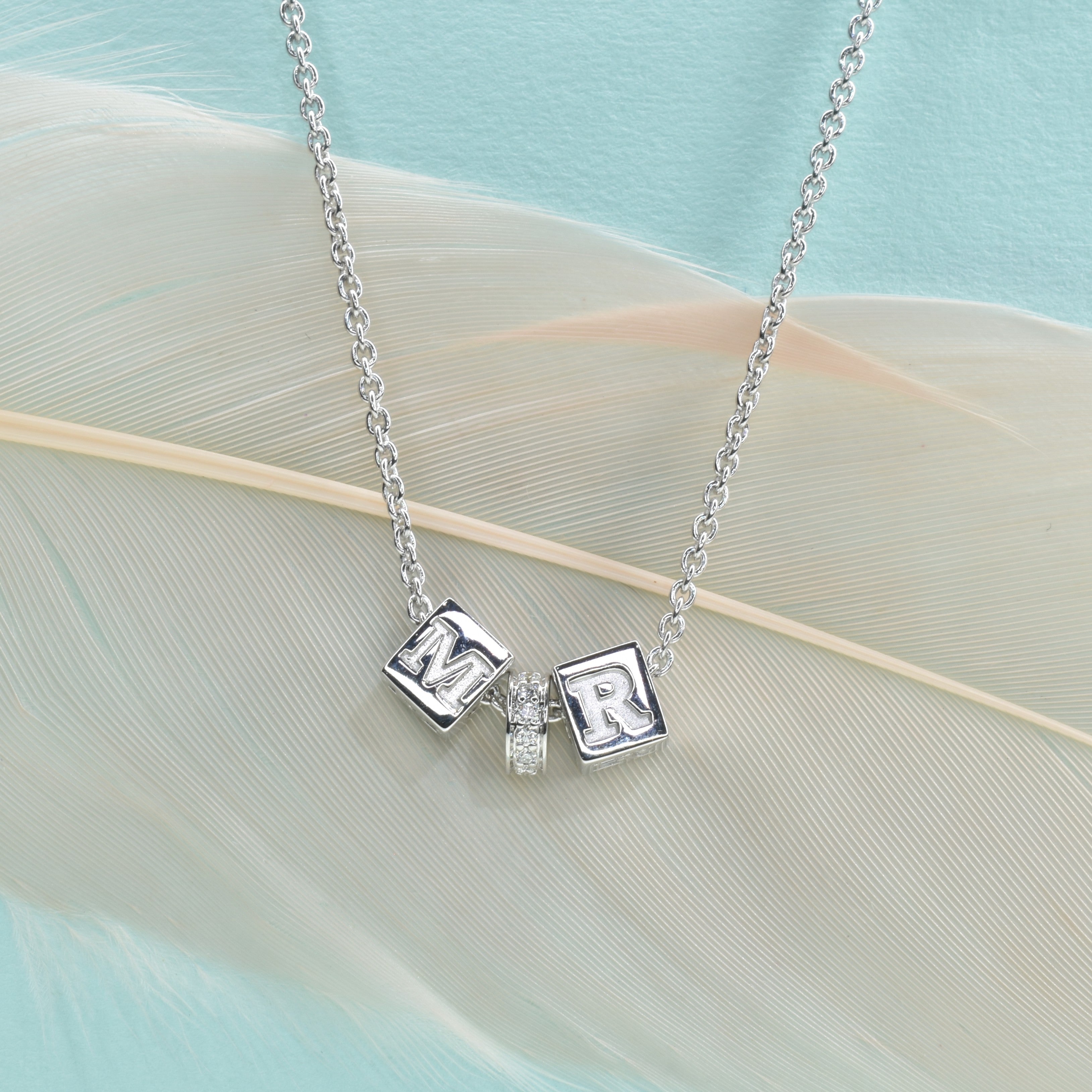 Lettered Block Necklace