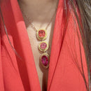 Unique Red Gemstone Necklace