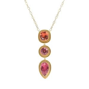 Unique Red Gemstone Necklace