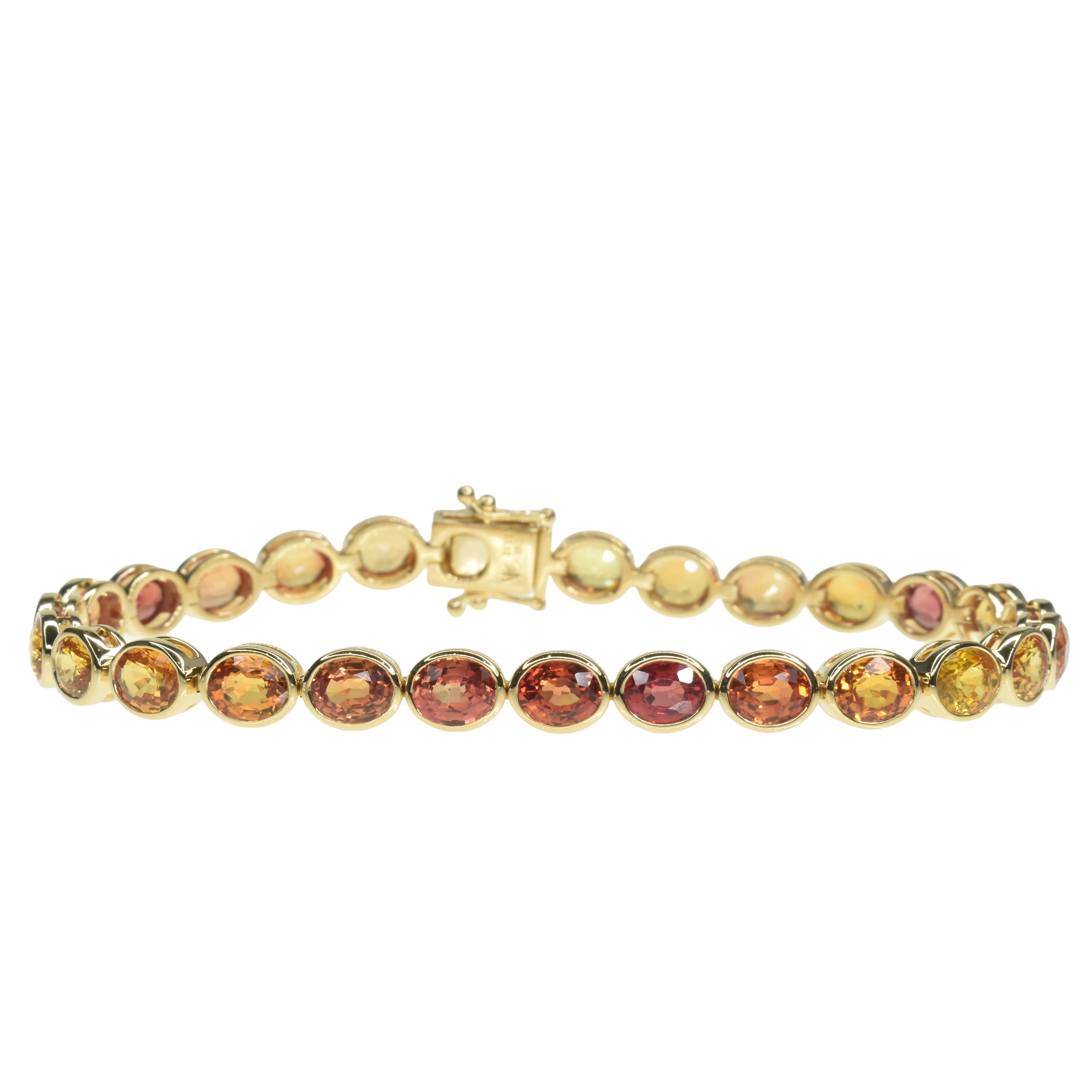 Bezel Set Oval Sapphire Bracelet