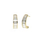 Lab Grown Diamond Sideways Baguette Hoop Earrings
