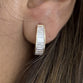 Lab Grown Diamond Sideways Baguette Hoop Earrings