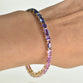 Purple Pink Octagon Sapphire Bracelet