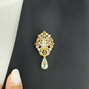 Natural Fancy Coloured Brooch