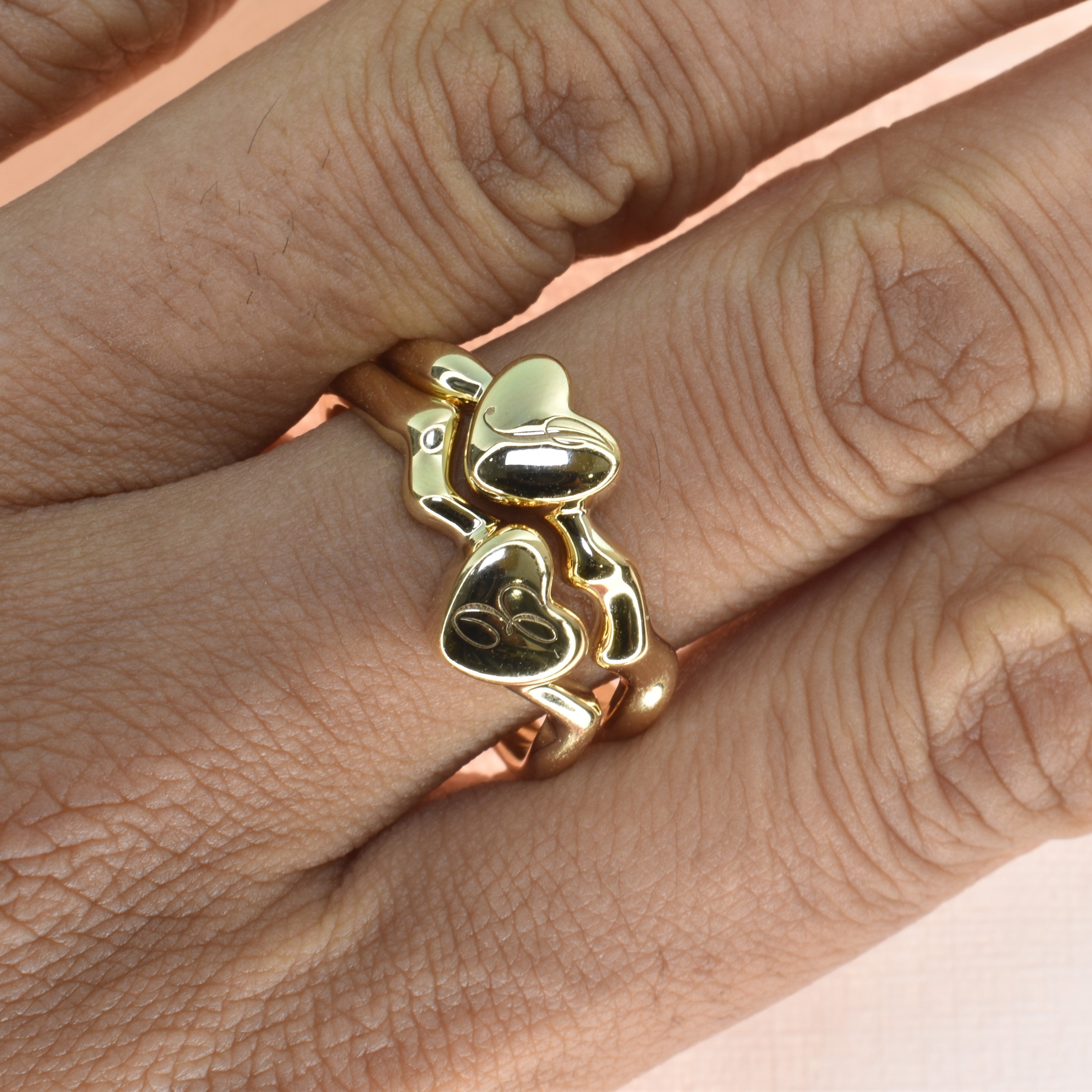 Heart Motif Pair Rings