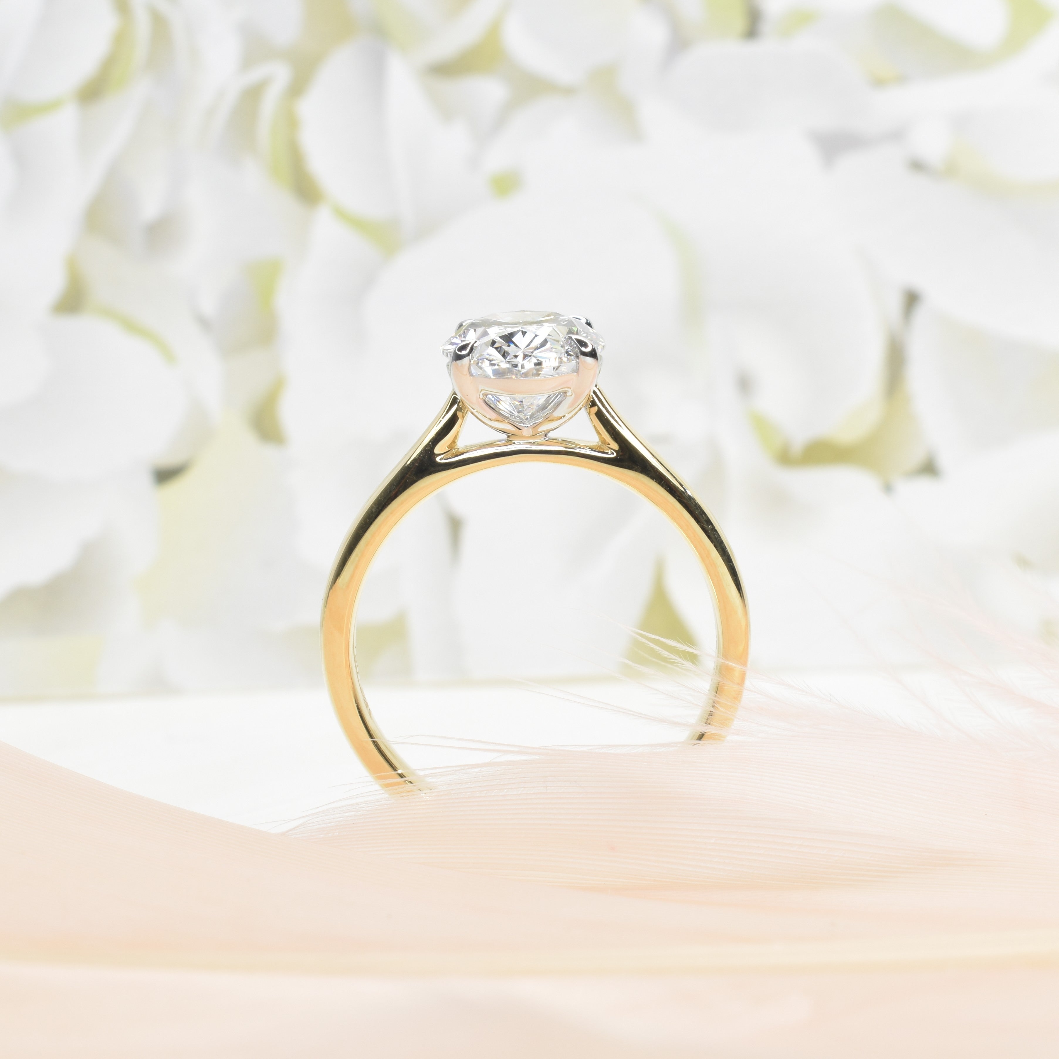 2ct Lab Grown Oval Diamond Ring With a Wide Band