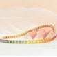 Princess Cut Rainbow Sapphire Bracelet