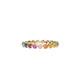 Bubble Set Rainbow Sapphire Ring